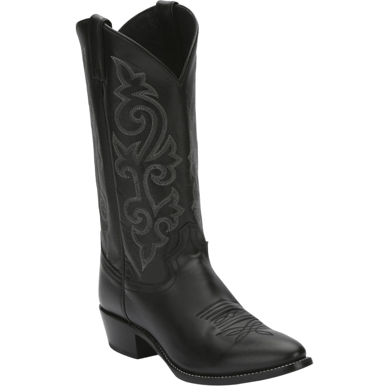 Justin Boots Boots Justin Men's Buck Black Round Toe Cowboy Boots 1409