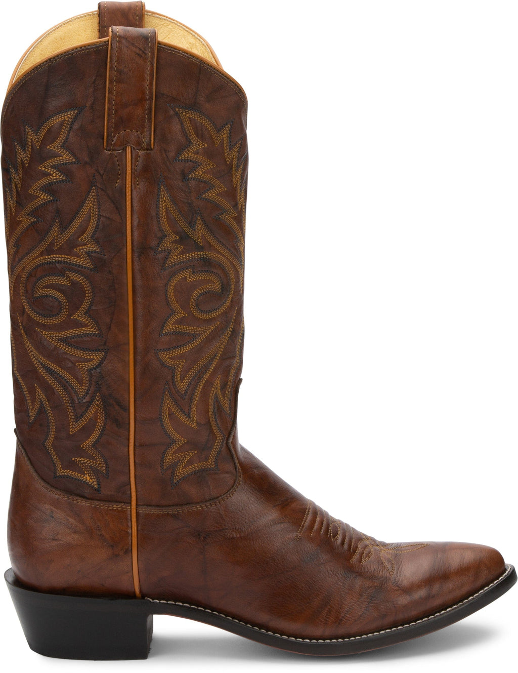 Justin Boots Boots Justin Men's Buck Chestnut Leather 13 Western Boots 1560
