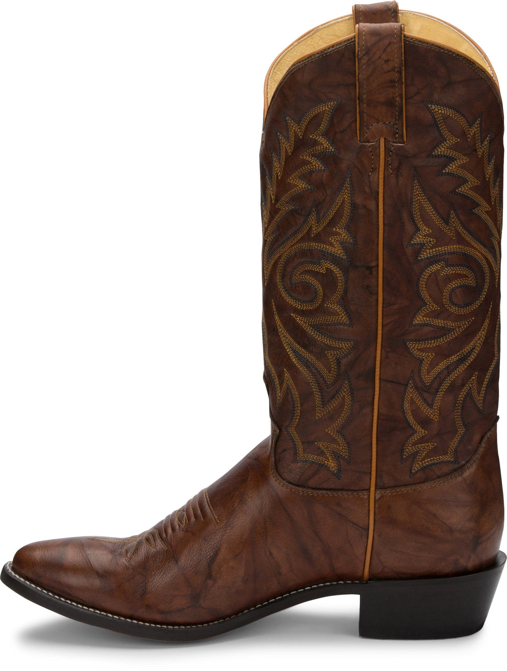Justin Boots Boots Justin Men's Buck Chestnut Leather 13 Western Boots 1560