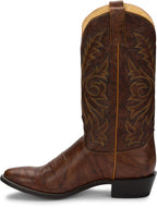 Justin Boots Boots Justin Men's Buck Chestnut Leather 13 Western Boots 1560
