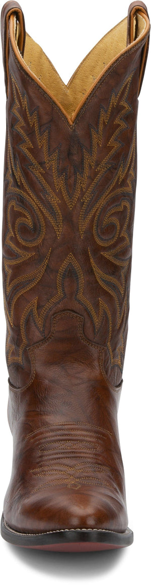 Justin Boots Boots Justin Men's Buck Chestnut Leather 13 Western Boots 1560