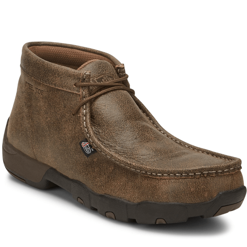 Justin Boots Men s Cappie Steel Toe Work Shoes Tan 9.5