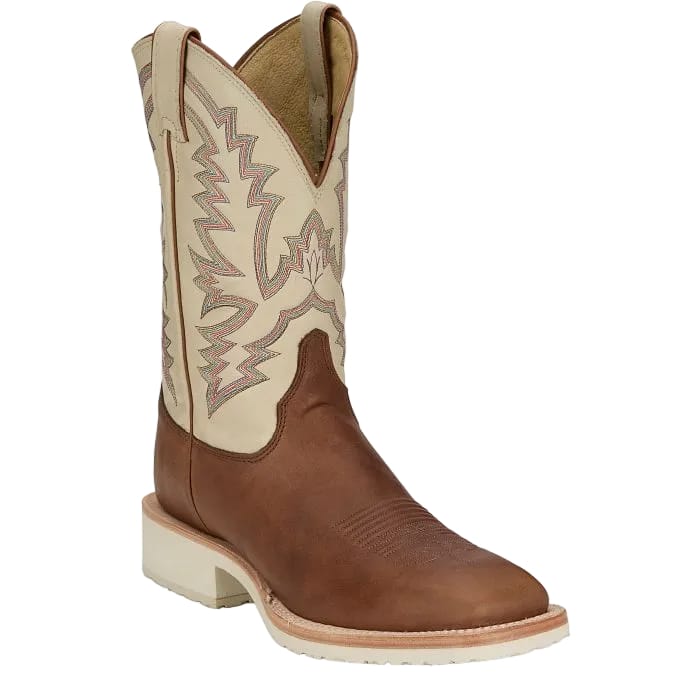 JUSTIN BOOTS Boots Justin Men's Caramel Brown Trainor Crepe Sole Western Boots BR394