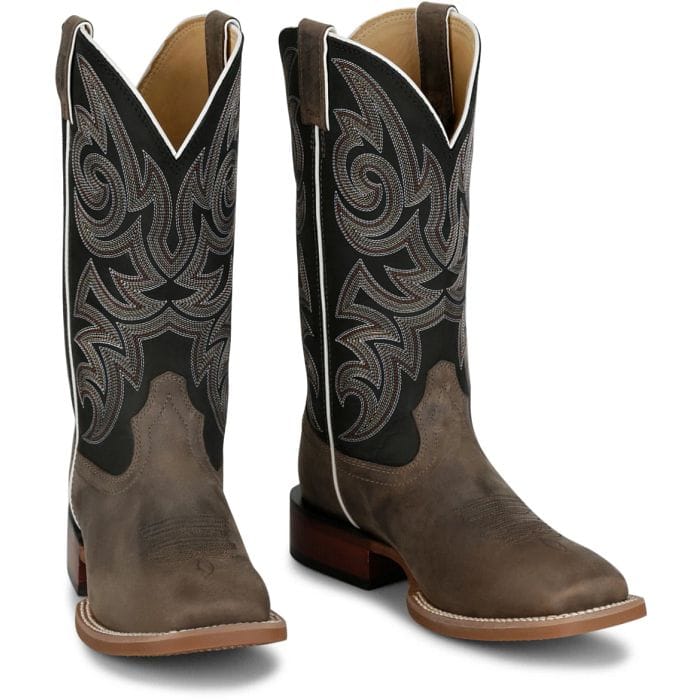 JUSTIN BOOTS Boots Justin Men's Charcoal and Black May Day Western Boots FN7259