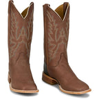 JUSTIN BOOTS Boots Justin Men's Chocolate Boston Whitetail Deer Cowboy Boots CX1332