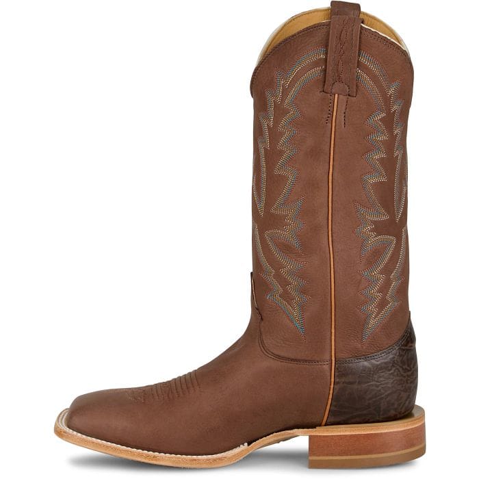 JUSTIN BOOTS Boots Justin Men's Chocolate Boston Whitetail Deer Cowboy Boots CX1332