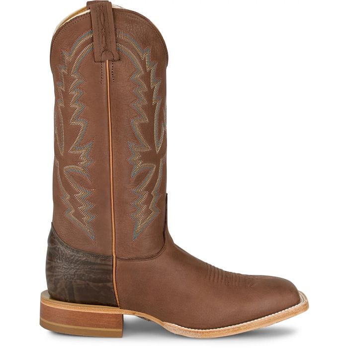 JUSTIN BOOTS Boots Justin Men's Chocolate Boston Whitetail Deer Cowboy Boots CX1332
