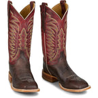 JUSTIN BOOTS Boots Justin Men's Chocolate Brown Burchett Goat Western Boots CX1313