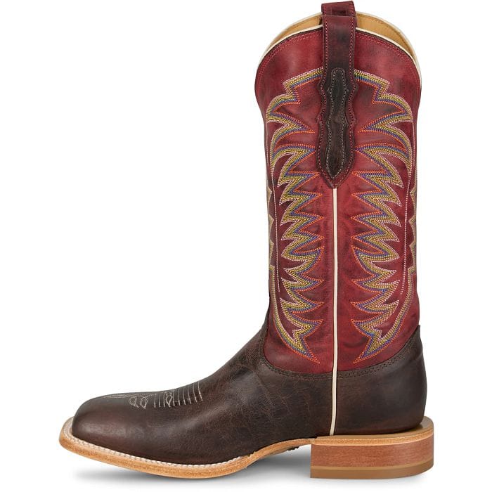 JUSTIN BOOTS Boots Justin Men's Chocolate Brown Burchett Goat Western Boots CX1313