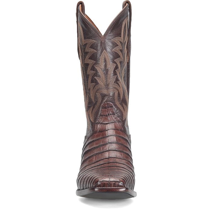 JUSTIN BOOTS Boots Justin Men's Chocolate Brown Panama Caiman Exotice Cowboy Boots GR5332