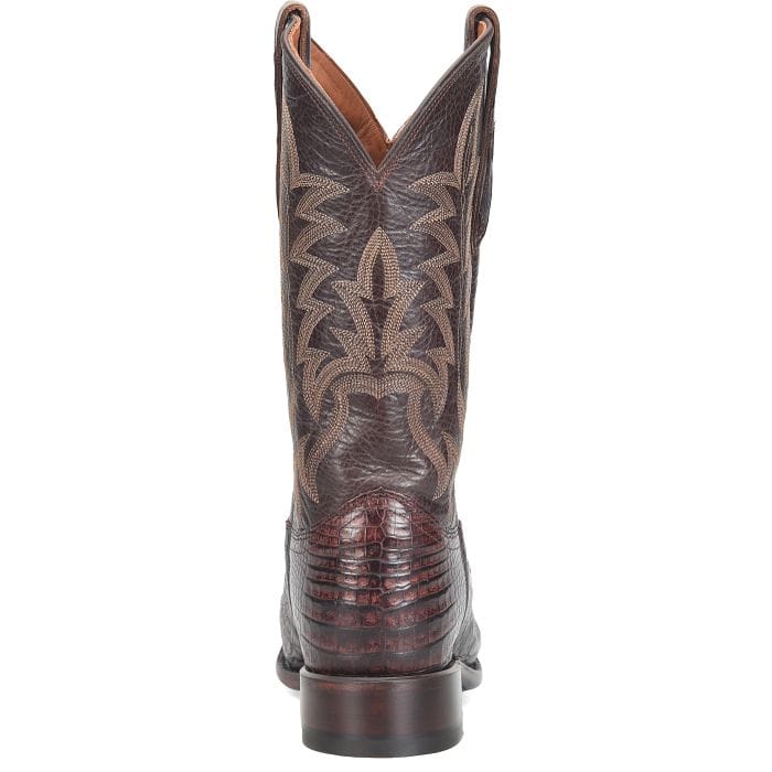 JUSTIN BOOTS Boots Justin Men's Chocolate Brown Panama Caiman Exotice Cowboy Boots GR5332