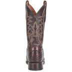 JUSTIN BOOTS Boots Justin Men's Chocolate Brown Panama Caiman Exotice Cowboy Boots GR5332