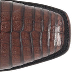 JUSTIN BOOTS Boots Justin Men's Chocolate Brown Panama Caiman Exotice Cowboy Boots GR5332
