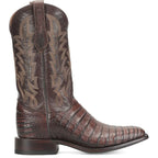 JUSTIN BOOTS Boots Justin Men's Chocolate Brown Panama Caiman Exotice Cowboy Boots GR5332