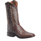 JUSTIN BOOTS Boots Justin Men's Chocolate Brown Panama Caiman Exotice Cowboy Boots GR5332
