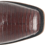 JUSTIN BOOTS Boots Justin Men's Chocolate Reposado Lizard Exotic Western Boots GR5330