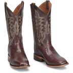 JUSTIN BOOTS Boots Justin Men's Chocolate Reposado Lizard Exotic Western Boots GR5330