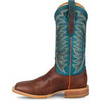 JUSTIN BOOTS Boots Justin Men's Cognac & Blue Burchett Goat Western Boots CX1312