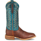 JUSTIN BOOTS Boots Justin Men's Cognac & Blue Burchett Goat Western Boots CX1312