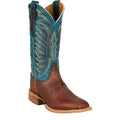 JUSTIN BOOTS Boots Justin Men's Cognac & Blue Burchett Goat Western Boots CX1312