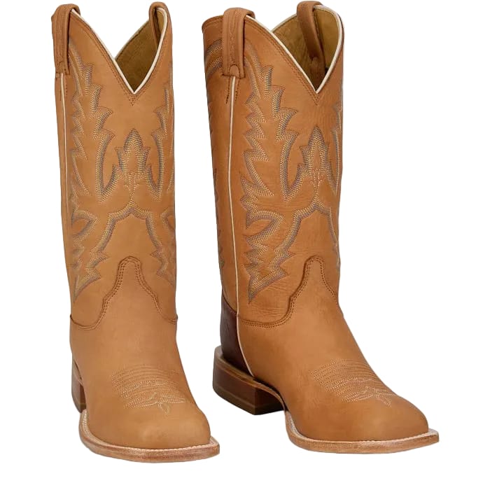 JUSTIN BOOTS Boots Justin Men's Cognac Boston Whitetail Deer Cowboy Boots CX1331