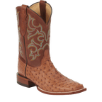 Justin Boots Boots Justin Men's Exotic Truman Cognac Full Quill Ostrich Cowboy Boots 8516