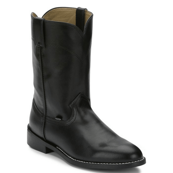 Justin JB3000 Temple Roper men\'s boots in black cowhide leather. Justin® Men main image 3