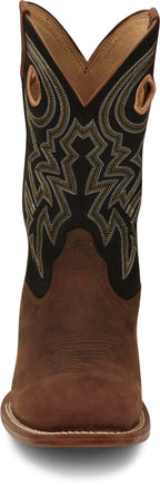 Justin Boots Boots Justin Men's Frontier Big News Black Square Toe Western Boots FN7021