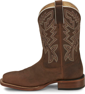 Justin Boots Boots Justin Men's Frontier Jackpot Walnut Brown Square Toe Western Boots FN7012