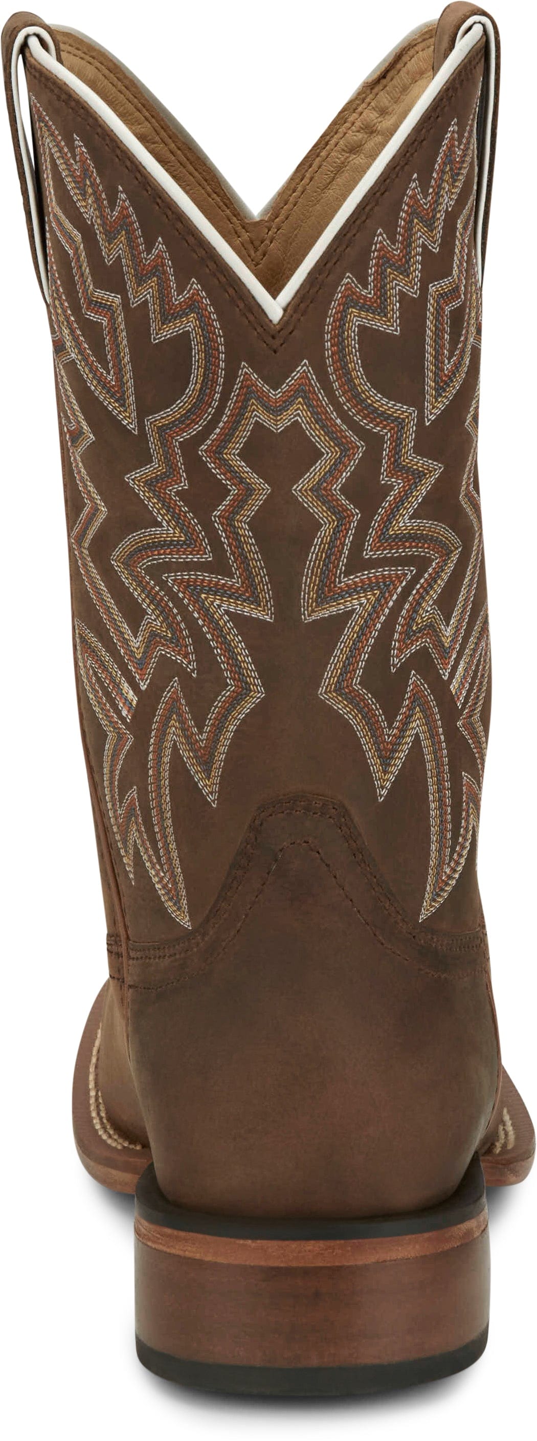 Justin Men's Frontier Jackpot Walnut Brown Square Toe Western