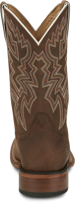 Justin Boots Boots Justin Men's Frontier Jackpot Walnut Brown Square Toe Western Boots FN7012