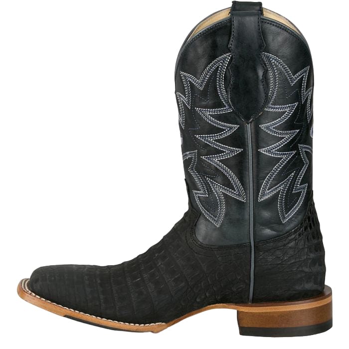 JUSTIN BOOTS Boots Justin Men's George Strait Charcoal San Antone Caiman Exotic Boots GR5710