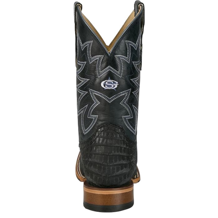 JUSTIN BOOTS Boots Justin Men's George Strait Charcoal San Antone Caiman Exotic Boots GR5710