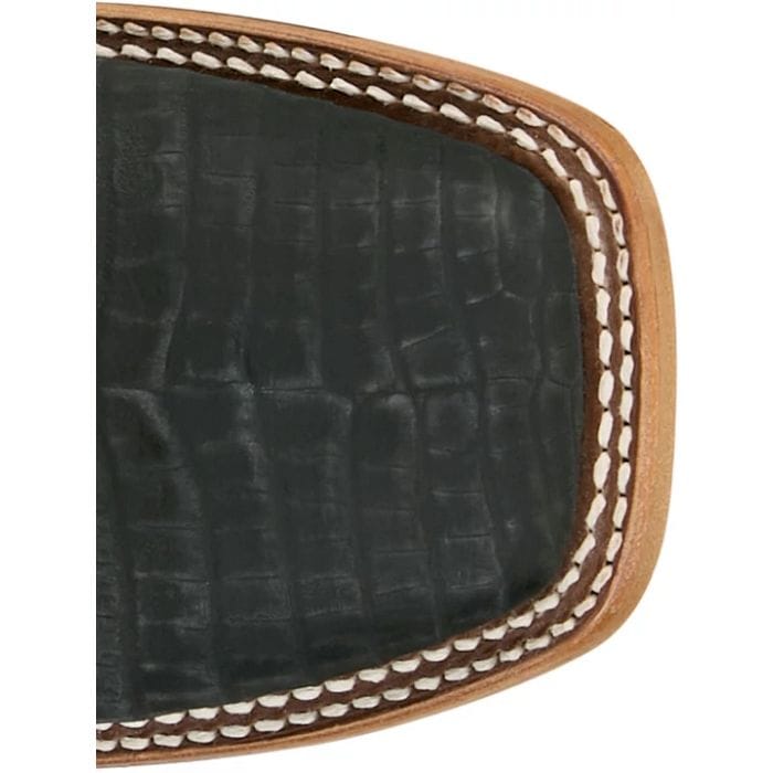 JUSTIN BOOTS Boots Justin Men's George Strait Charcoal San Antone Caiman Exotic Boots GR5710