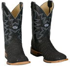 JUSTIN BOOTS Boots Justin Men's George Strait Charcoal San Antone Caiman Exotic Boots GR5710