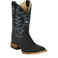 JUSTIN BOOTS Boots Justin Men's George Strait Charcoal San Antone Caiman Exotic Boots GR5710