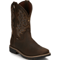 Justin Boots Boots Justin Men's George Strait Fireman Brown Waterproof Cowboy Boots GR9050