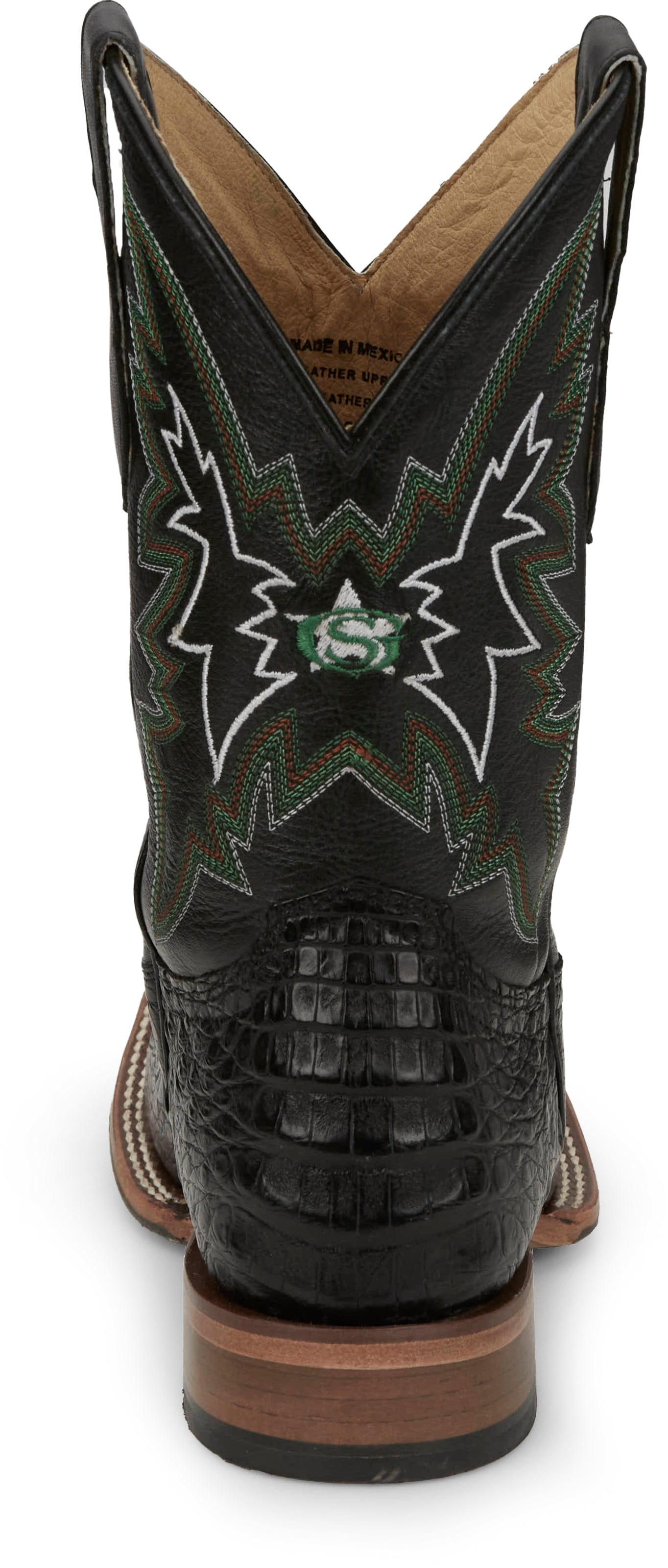 Justin Men's Haggard Caiman Western Boots - Black, Size 11.0 D Justin Men's Haggard Caiman Western Boots - Black, Size 11.0 D