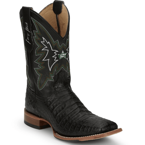 Justin George Strait Haggard Caiman Western Boots GR5705