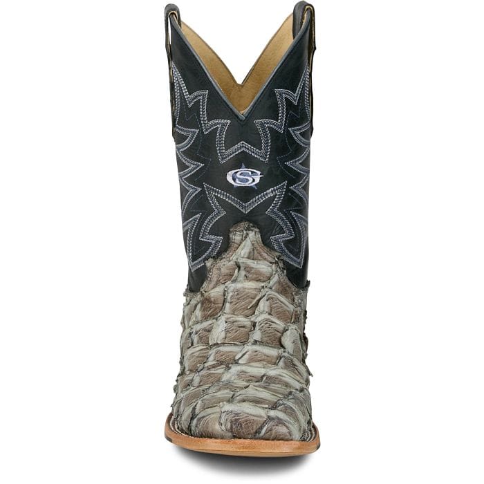 Justin George Strait Slate Ocean View Pirarucu Boots GR5715