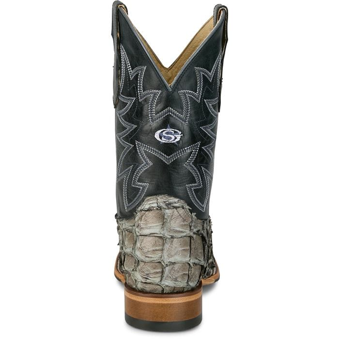 JUSTIN BOOTS Boots Justin Men's George Strait Slate Ocean View Pirarucu Exotic Boots GR5715