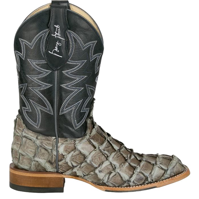 JUSTIN BOOTS Boots Justin Men's George Strait Slate Ocean View Pirarucu Exotic Boots GR5715