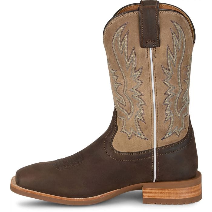 JUSTIN BOOTS Boots Justin Men's Grizzly Brown Rustle Western Boots OL7335