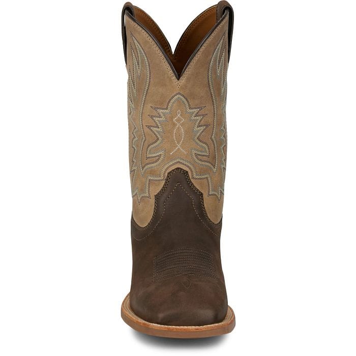 JUSTIN BOOTS Boots Justin Men's Grizzly Brown Rustle Western Boots OL7335