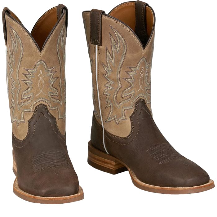 JUSTIN BOOTS Boots Justin Men's Grizzly Brown Rustle Western Boots OL7335