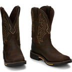 Justin Boots Boots Justin Men's Hybred® Joist Aged Brown Waterproof Work Boots SE4624