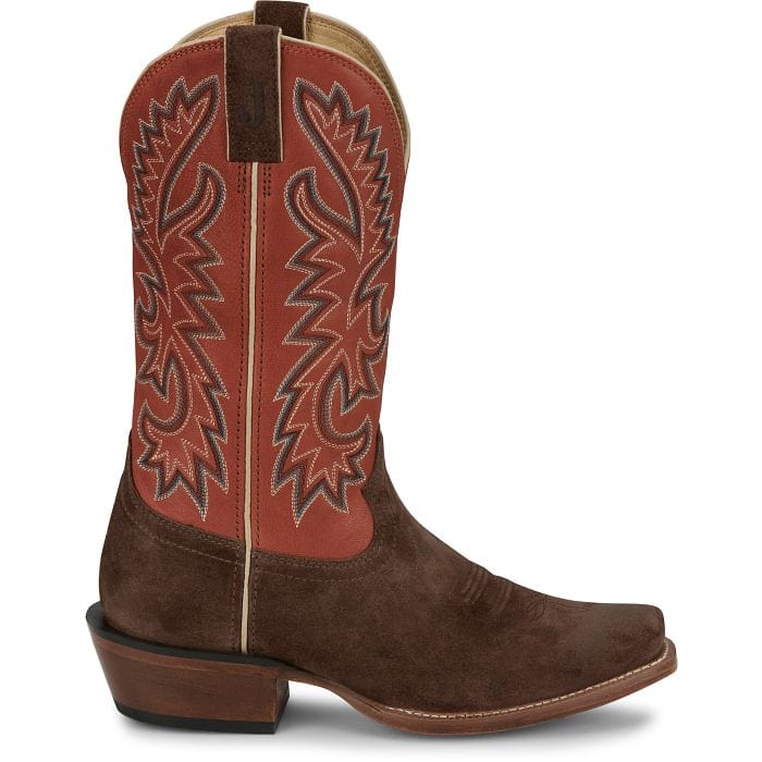 Justin Men's Jimmy Brown/Orange Western Boots FN7252 – Russell's