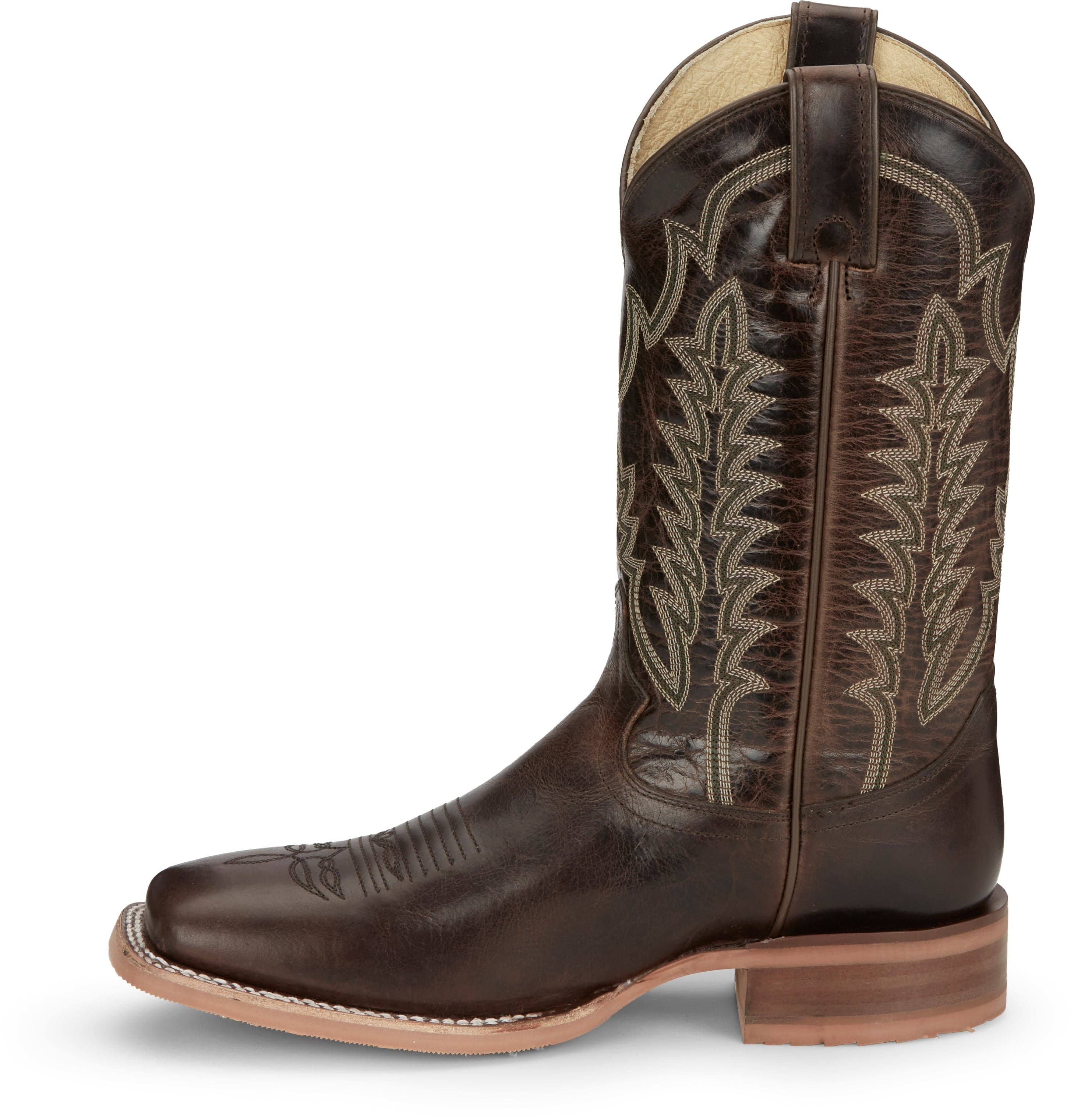 Justin Men's Lyle Umber Brown Square Toe Western Boots CJ2031