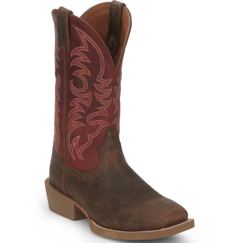 Justin Boots Boots Justin Men's Muley Brown/Red Western Boots SE7610