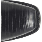 JUSTIN BOOTS Boots Justin Men's Obsidian Black Reposado Lizard Exotic Cowboy Boots GR5331